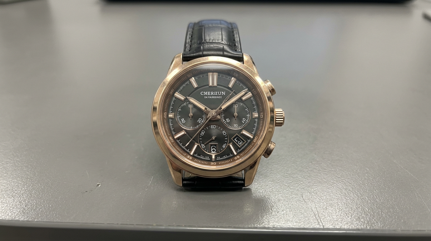 Flat amateur smartphone product photo of a watch